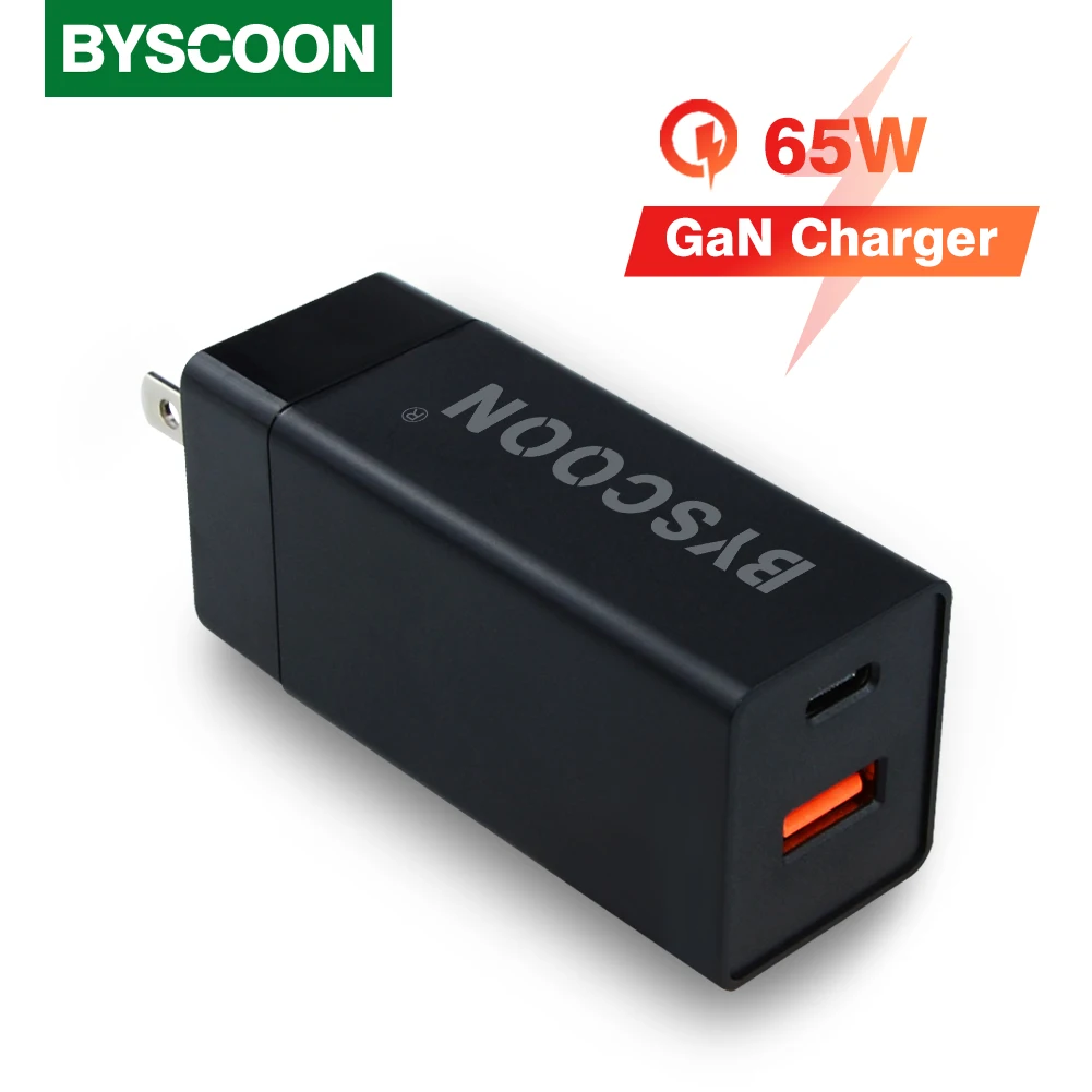 

Byscoon 65W GaN Charger Quick Charge USB PD Type C For Samsung Galaxy A52 S21 S20 Ultra S20 Note Portable Chargers On iPad Pro