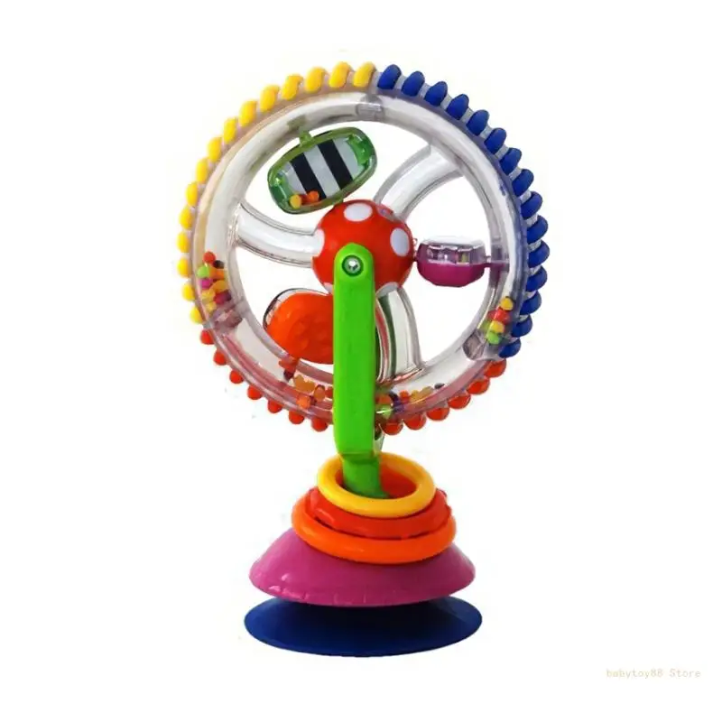 

Y4UD Suction Spinner Rattle Ring for Baby Infant Shower for Play Tummy for Time Toy B