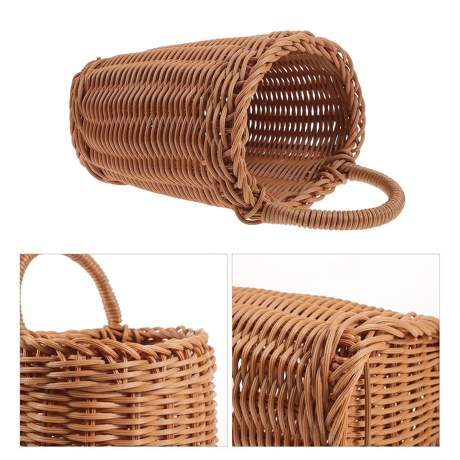 

Onion Potato Storage Basket Rattan Door Hanging Flower Planter Container Bathroom Woven