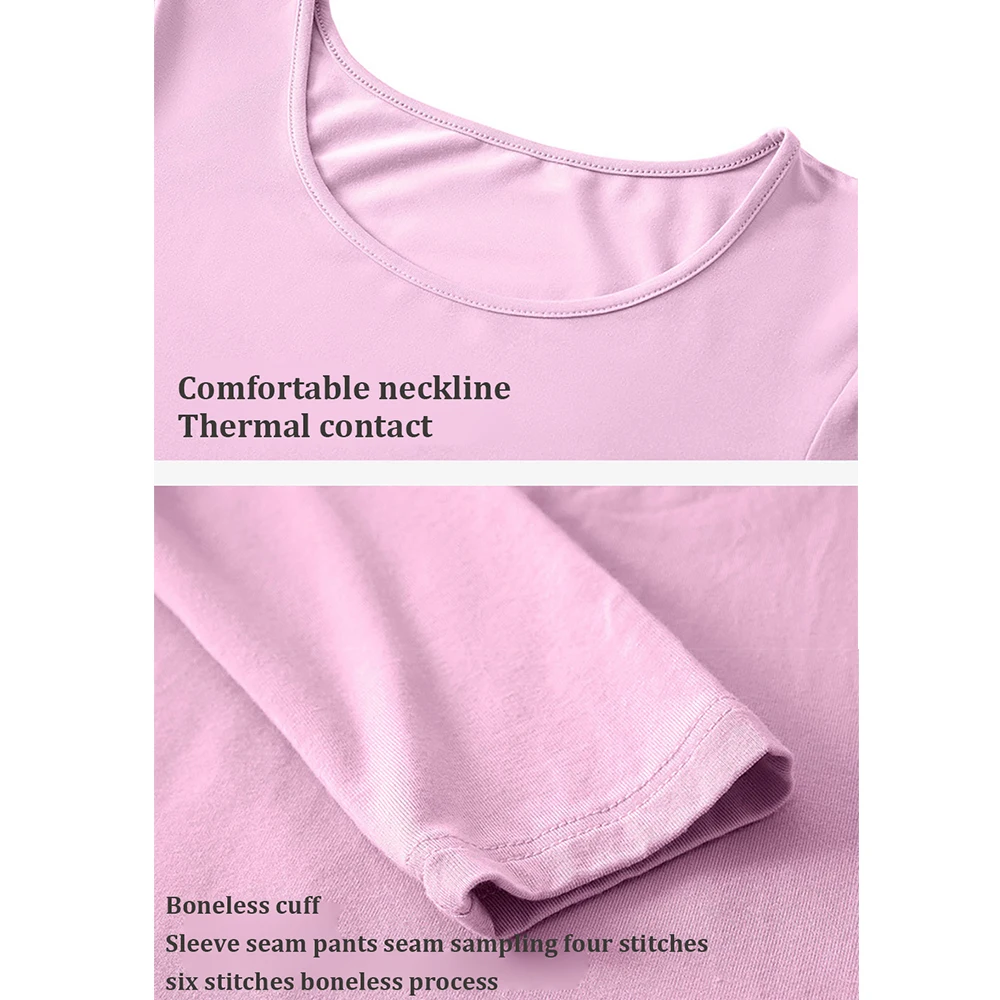 Soft Thin Thermal Underwear Pajama Sets For Women 100% Cotton Women's Pajamas Female Winter Close-fitting Sleepwear pijama mujer