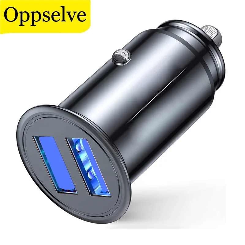 

Mini USB Car Charger Fast Charging Dual USB Charger For iPhone 12 11 X 7 Huawei Xiaomi GPS Phone Fast Charge Car-Charger Adapter