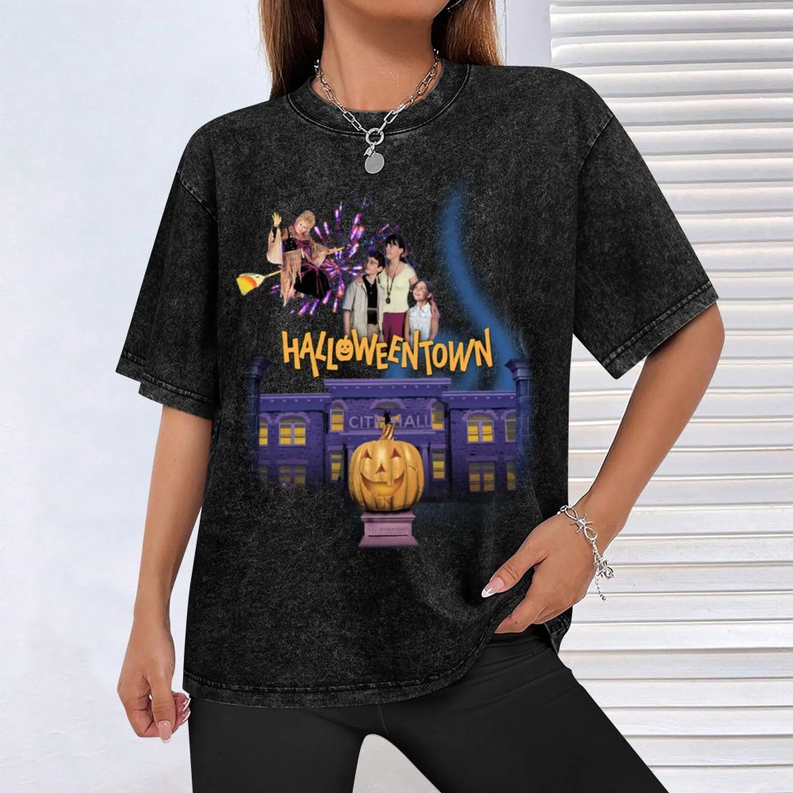 Футболка HalloweenTown новые подарки и футболки одежда по индивидуальному заказу