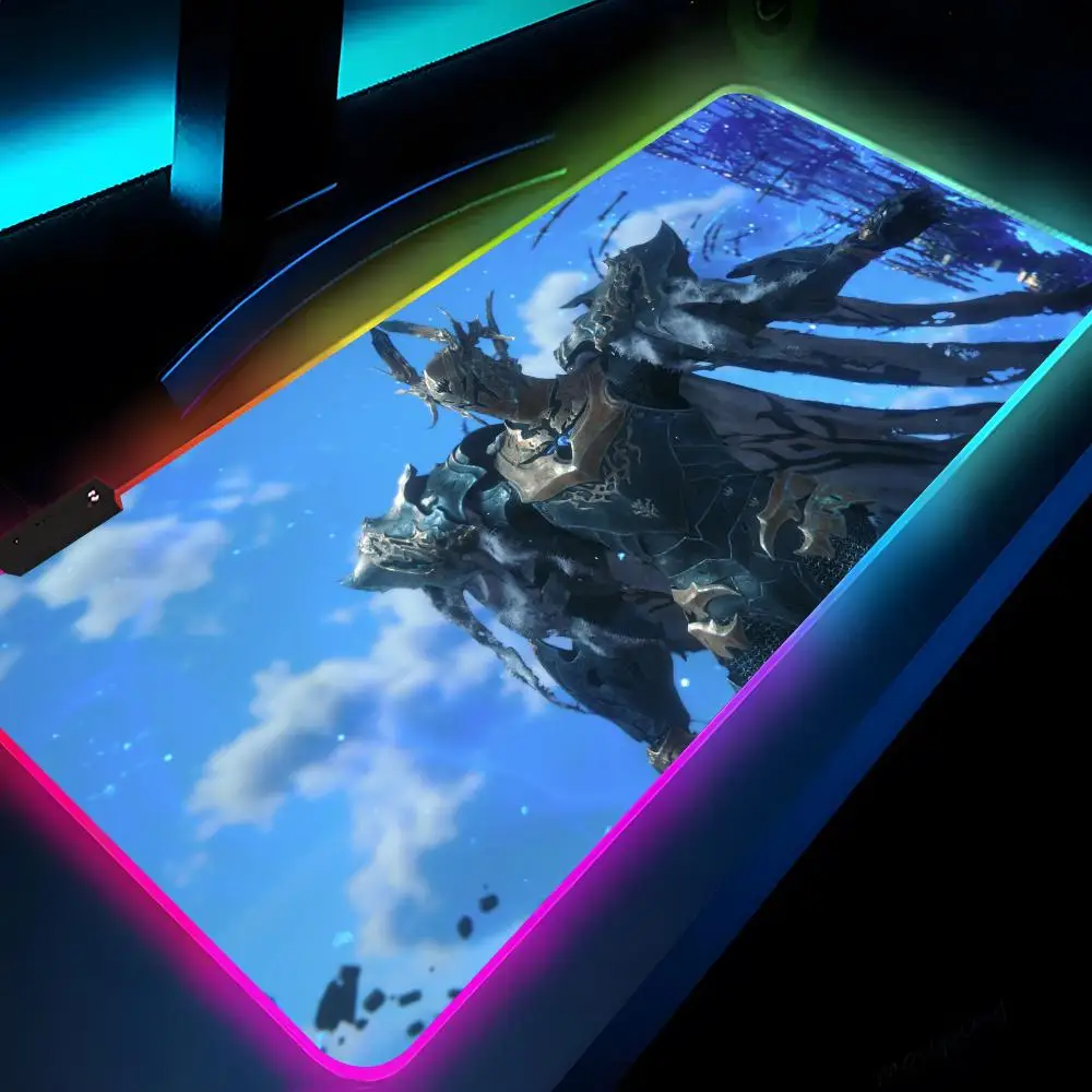 Final Fantasy XVI Музыкальный коврик для мыши Gaming LED 700x300 Коврик Mousemats Настольные коврики