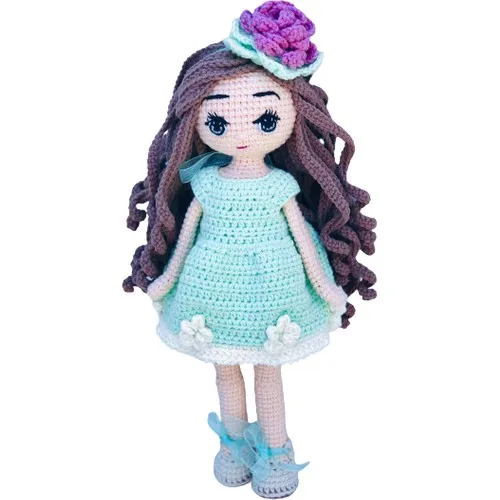 Hand Made Japanese Handicraft Amigurumi Rope Knitting Toy Girl Doll 31 cm Of Licensed Organic Cotton Yarn | Игрушки и хобби