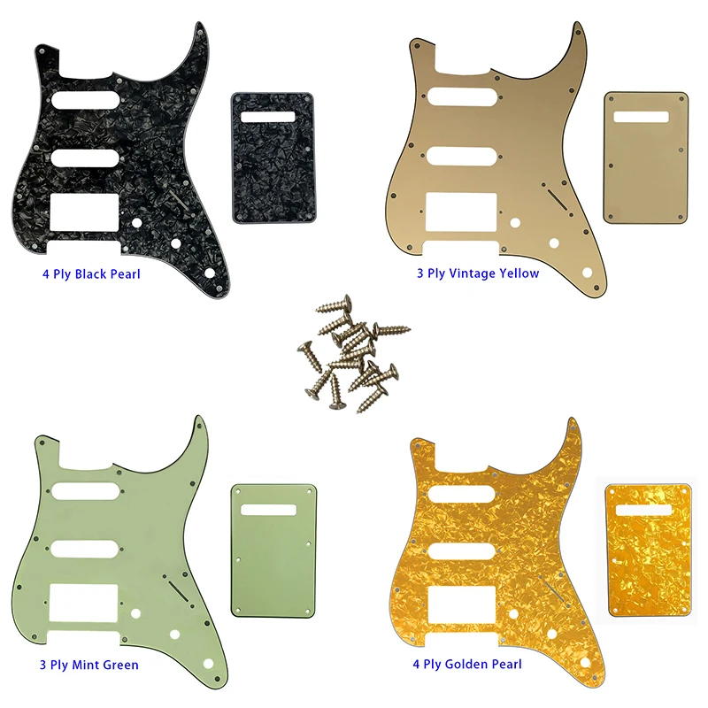 

Xin yue ST HSS Pickguard, Back Plate Cover w/ Screws Pure Blue 3 Ply