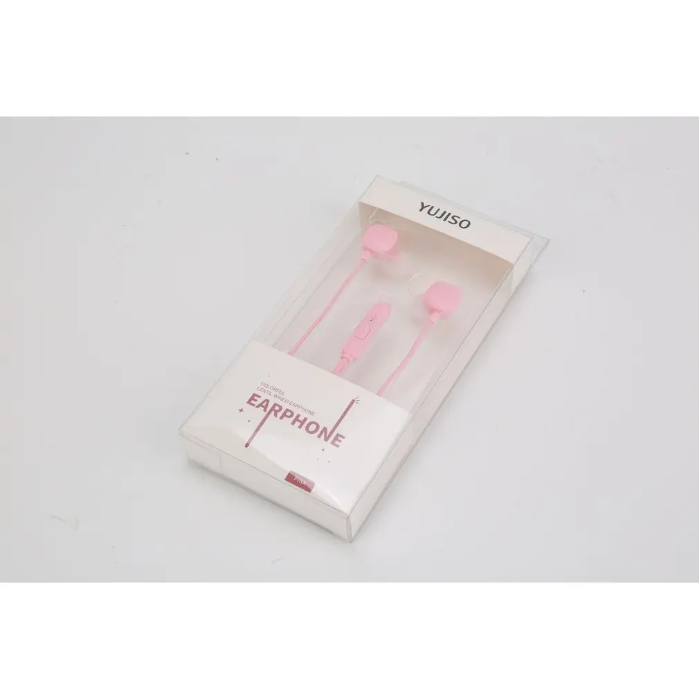 

Designed Exquisitly Colorful Lentils Shape Wire Control Headset Earphone Earpiece Portable Soft And Safe