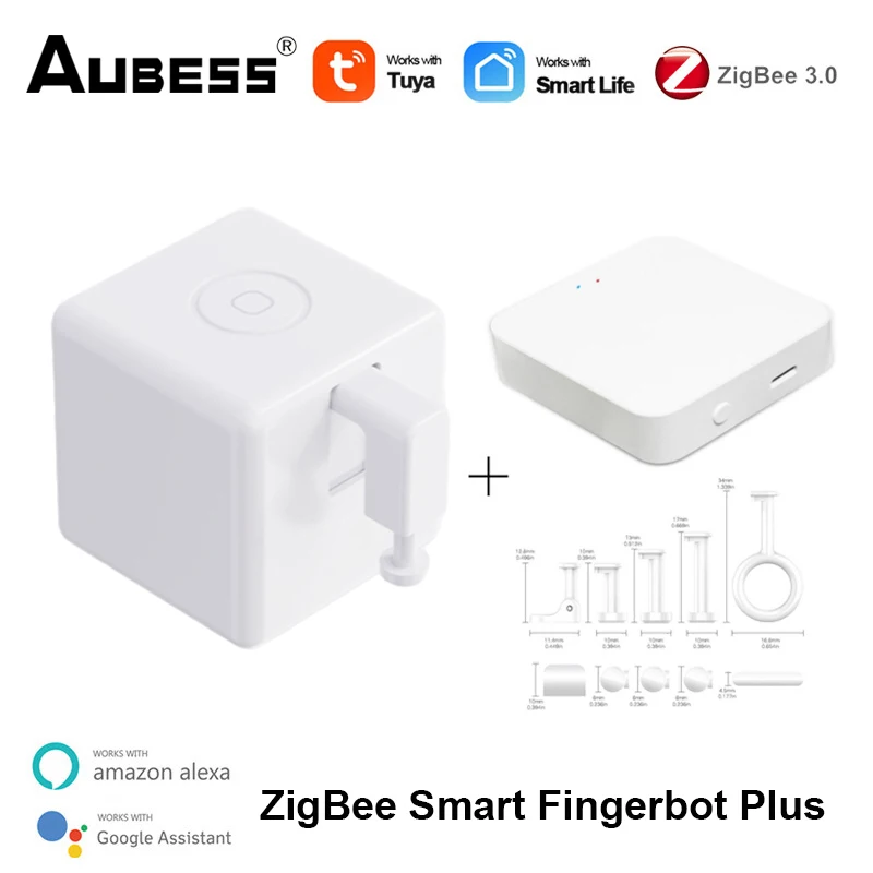 Tuya Zigbee Smart Fingerbot Plus Switch Button Pusher Smart Home Smart Life App Work with ZigBee Gateway Alexa Google Home Alice