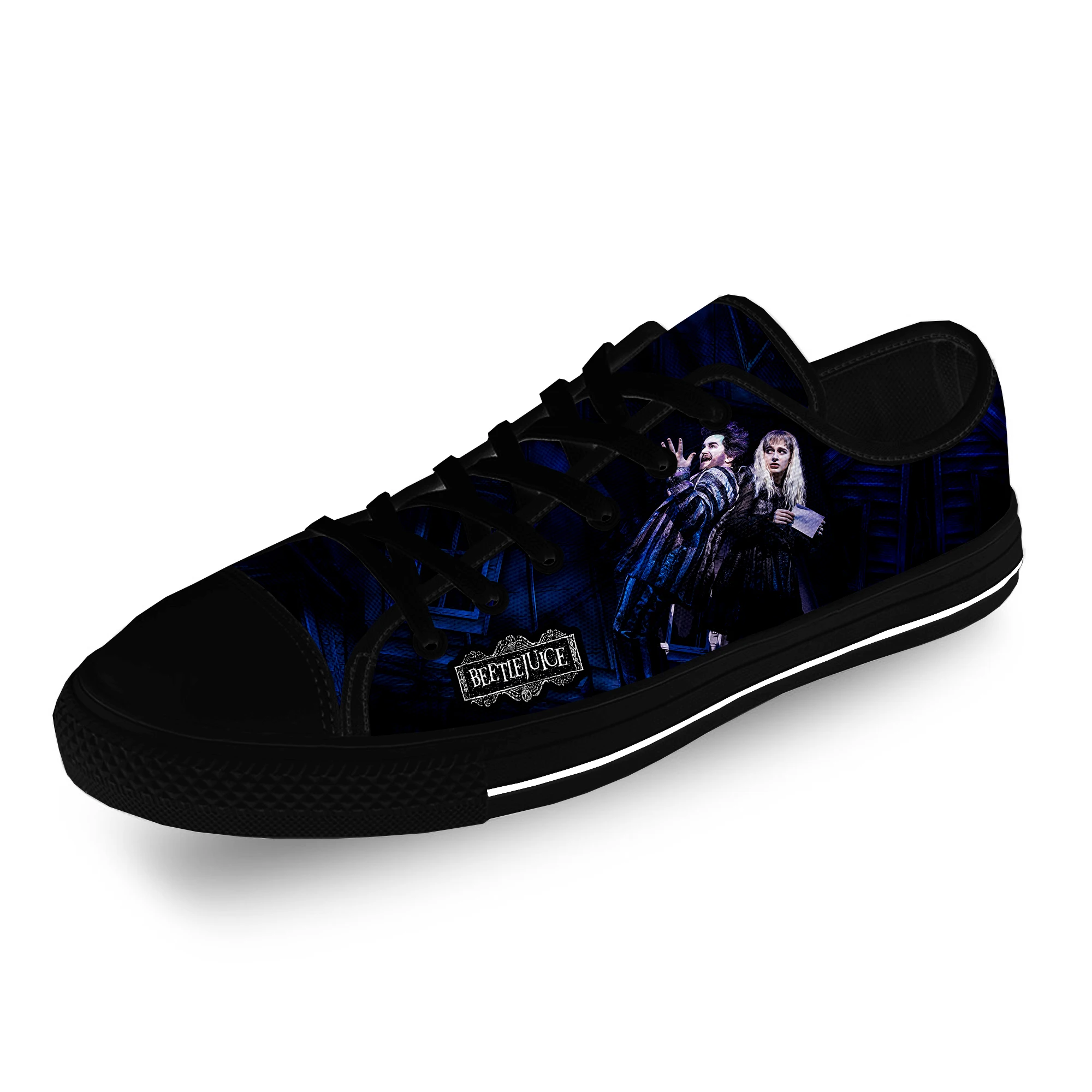 

Scary Horror Movie Beetlejuice Casual Cloth Fashion 3D Print Low Top Canvas Shoes Men Women Lightweight Breathable Sneakers