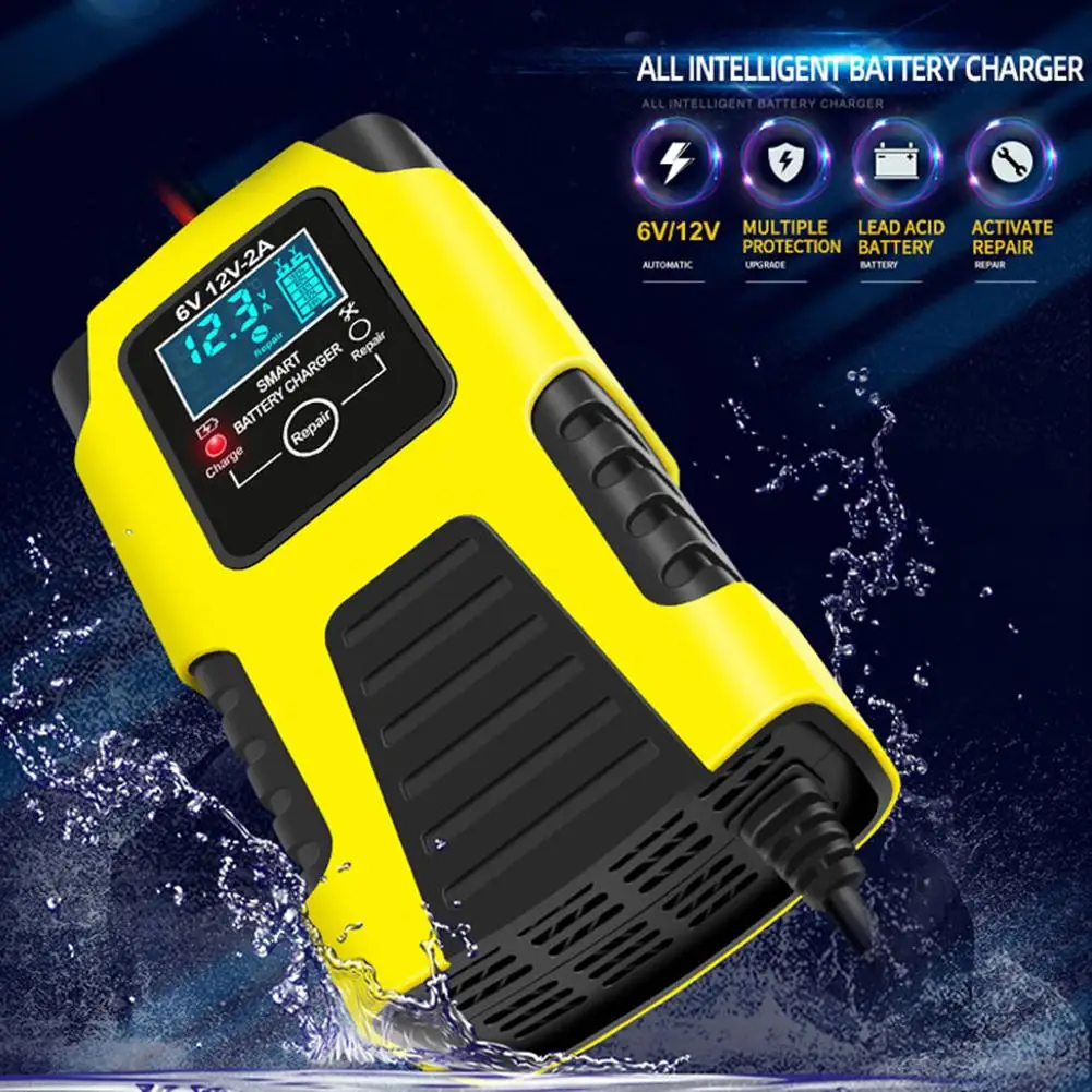 

1pc Motorcycle Battery Charging Plug 6V 12V 3 Stages Lead-acid Battery Fully Intelligent Repair Multi-purpose Charging Plug