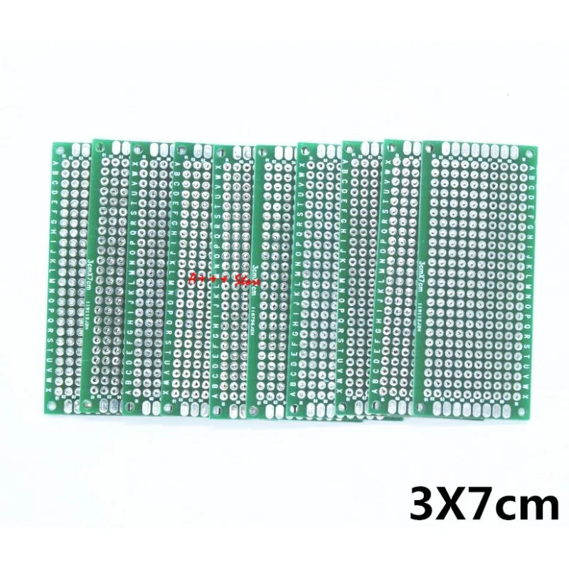 

5 шт. 3x7 см 3*7 двухсторонний прототип печатной платы diy универсальная печатная плата