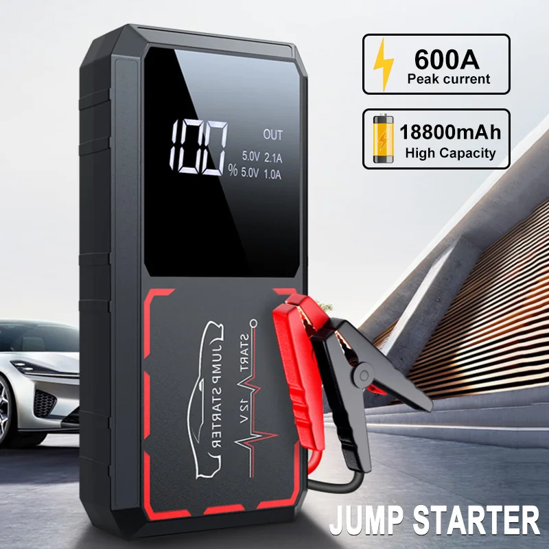 

Car Jump Starter 18800mAh Power Bank Starting Device For Diesel Petrol Car Battery Booster Charger Start Big Digital Display