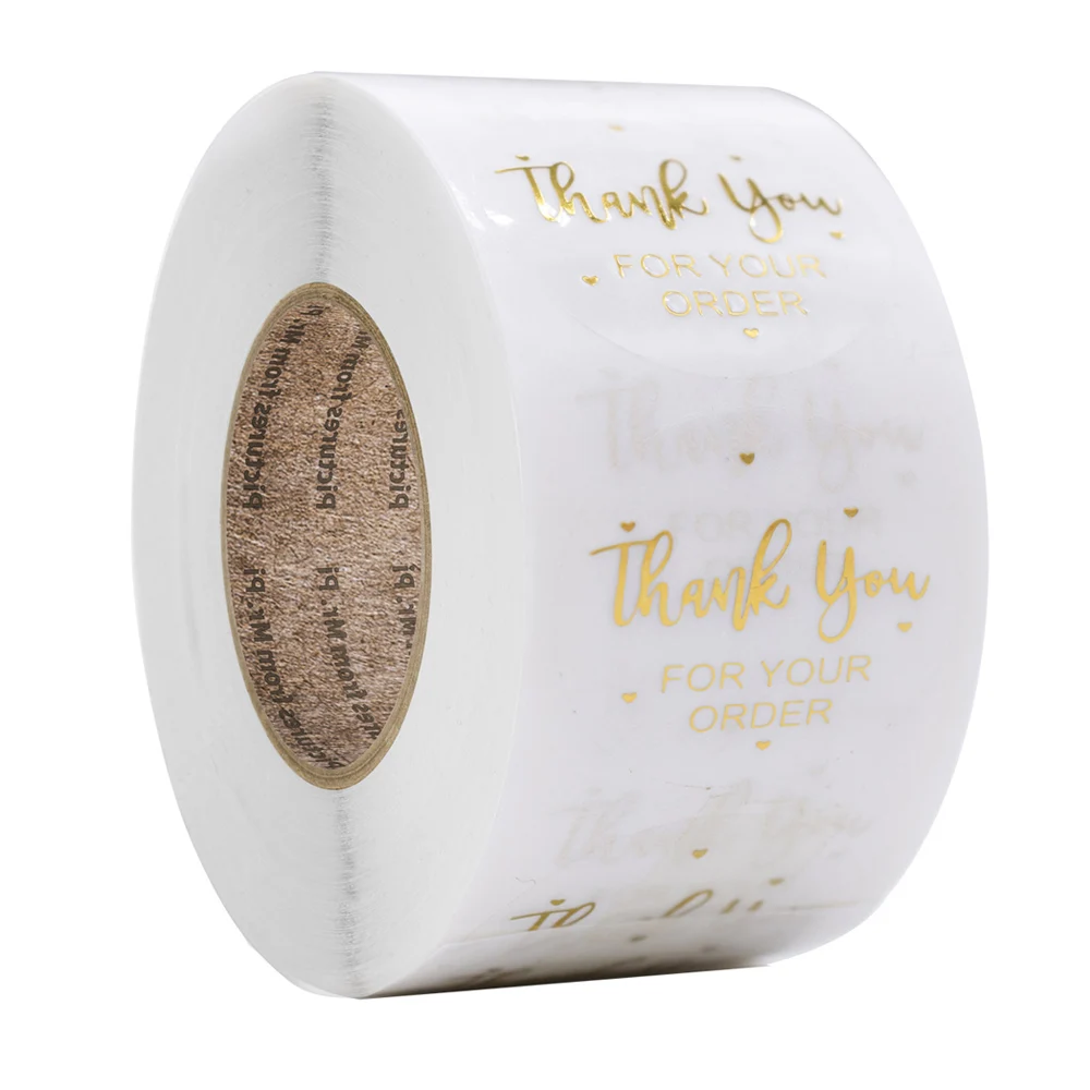 

Прозрачные наклейки «Спасибо за ваш заказ»