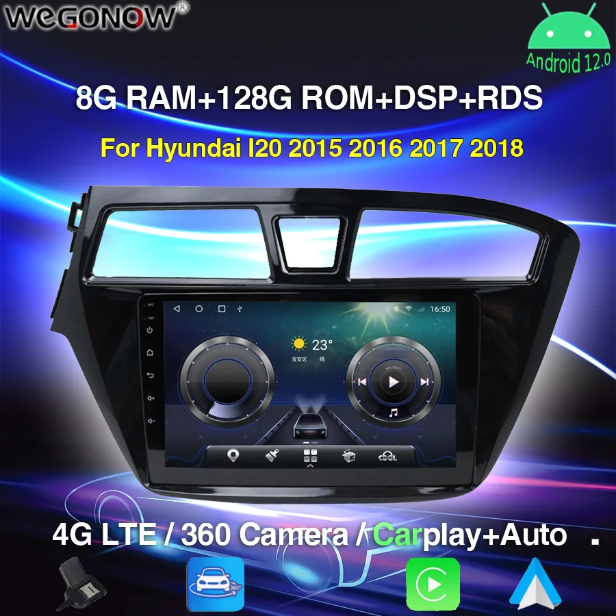 360 панорамная камера Carplay 8G + 128G Android 12 Автомобильный DVD-плеер GPS WIFI Bluetooth RDS радио для