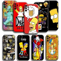 cute homer family s sim psons phone case for samsung galaxy a11 a12 m12 a21 a21s a22 a30 a31 a32 a50 a51 a52 a70 a71 a72 5g tpu