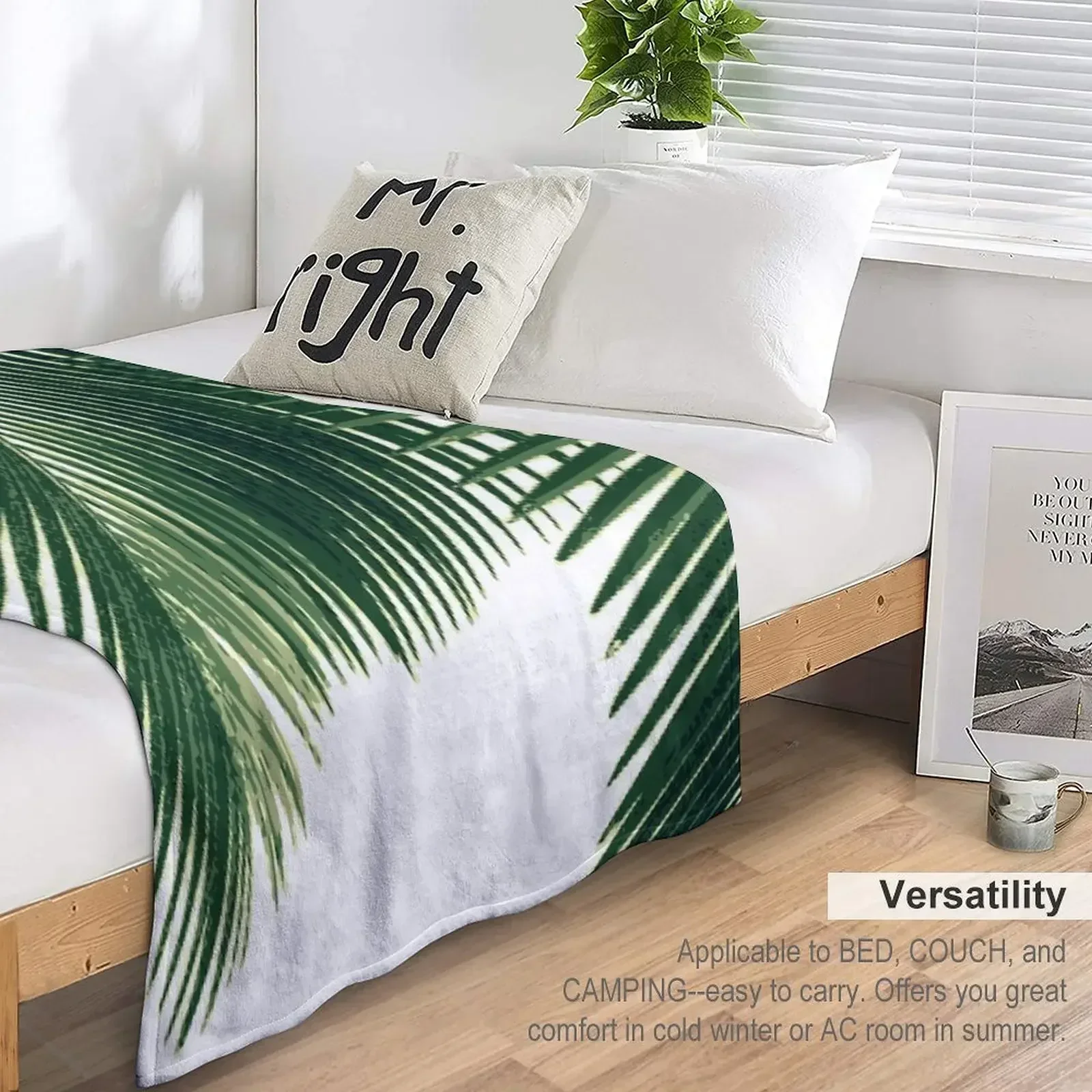 Новое одеяло с тропическими пальмовыми листьями термобелье для путешествий идеи