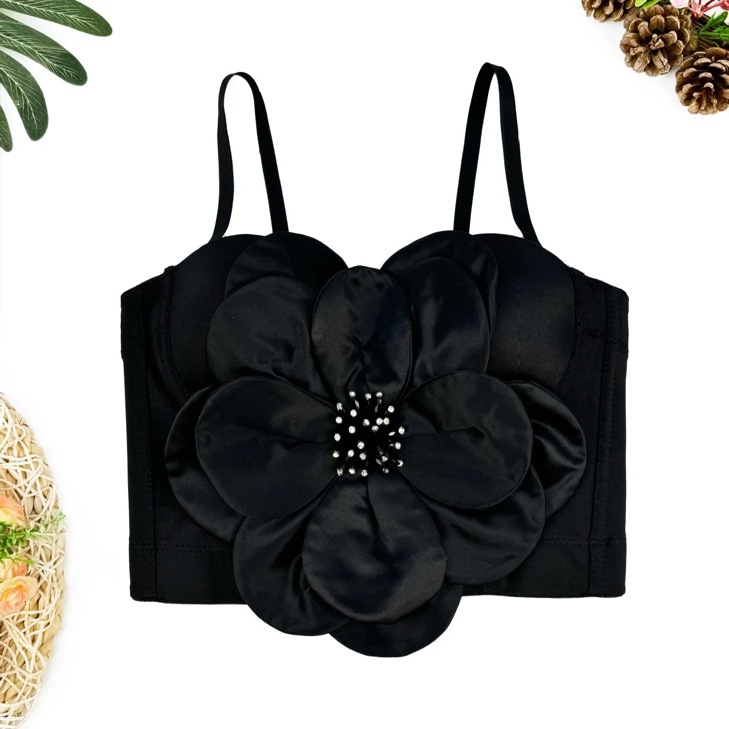 Блузка женская трехмерная с цветочным принтом Y2k