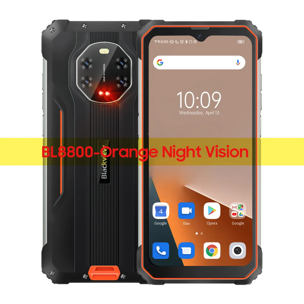 Rugged Phone Waterproof Smartphone Blackview Night Vision 5G BL8800 Pro 8GB+128GB Thermal Imaging Camera FLIR 6.58 Cell Phone