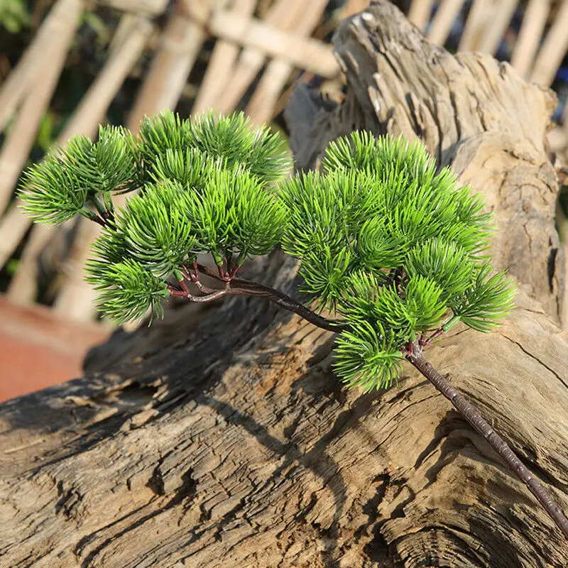 

1pc 42cm Plastic Artificial Plant Fake Pine Branch Home Wedding Party Decoration Indoor/Outdoor School Playground Decor