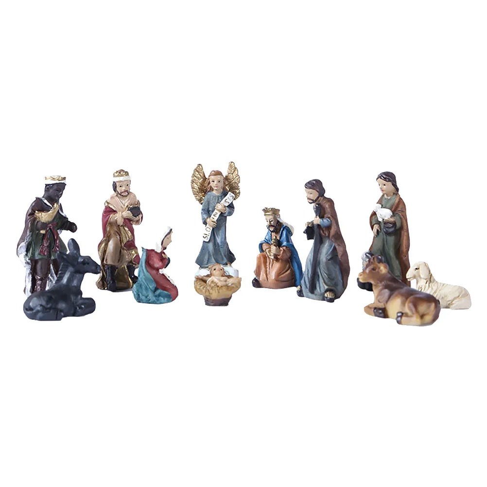 

Nativity Sculpture Model Adornment Household Ornaments Figurine Decorative Artware Collection Gift Religious Statues Miniatures