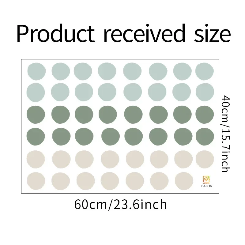 

Мятно-зеленые наклейки в горошек