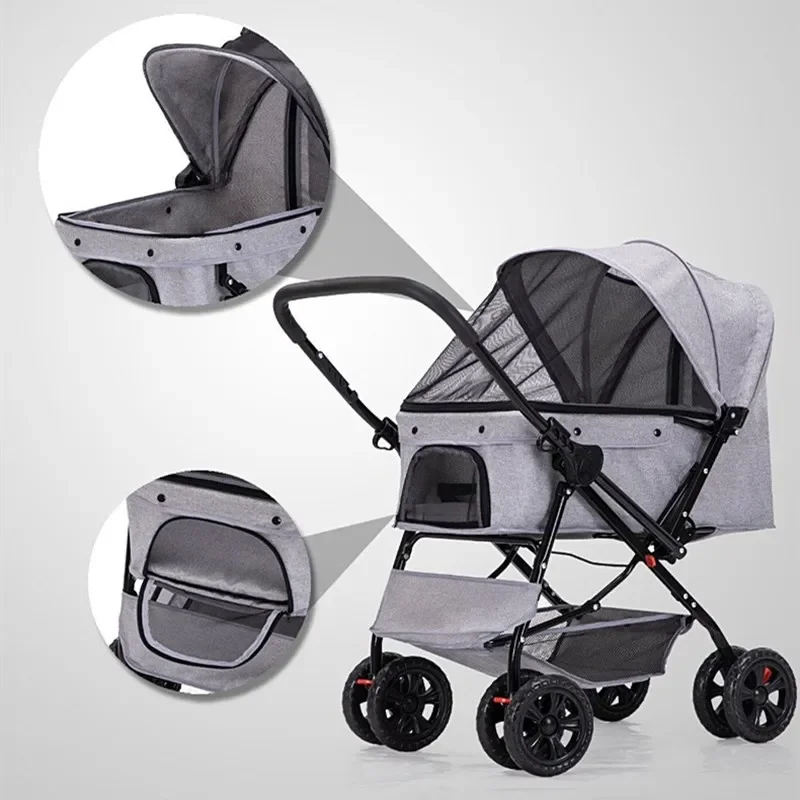 4-колесная дорожная переноска коляска для домашних животных кошек и собак