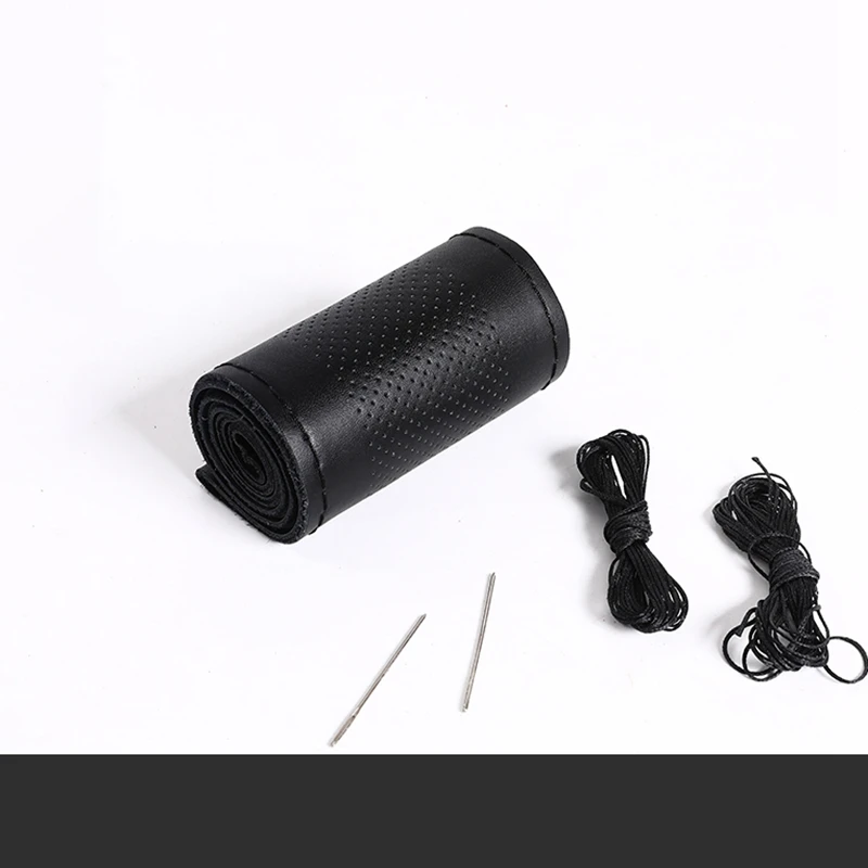 

Автомобильные чехлы на руль, оплетка, сделай сам, 38 см, мягкая искусственная кожа, автомобильные чехлы, автомобильные чехлы с иглой и нитью, автоаксессуары для интерьера