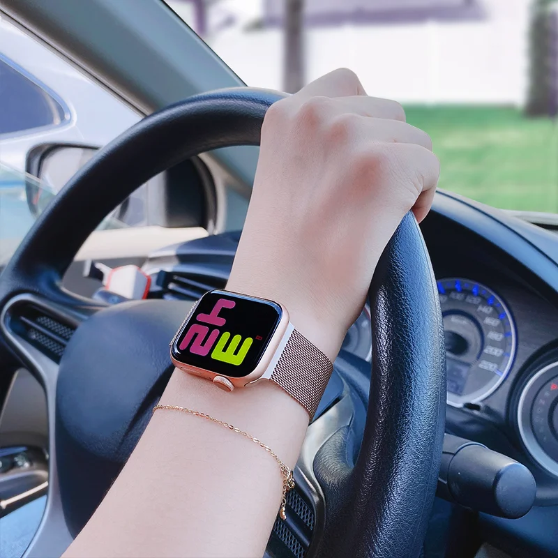 Фото Оригинальный миланский ремешок для Apple Watch Series 11, 10, 9, 7, SE, 6, 8, 46 мм, 42 мм, 44 мм, 45 мм, 40 мм, ремешок-браслет, Ultra 2, 3, 49 мм №5