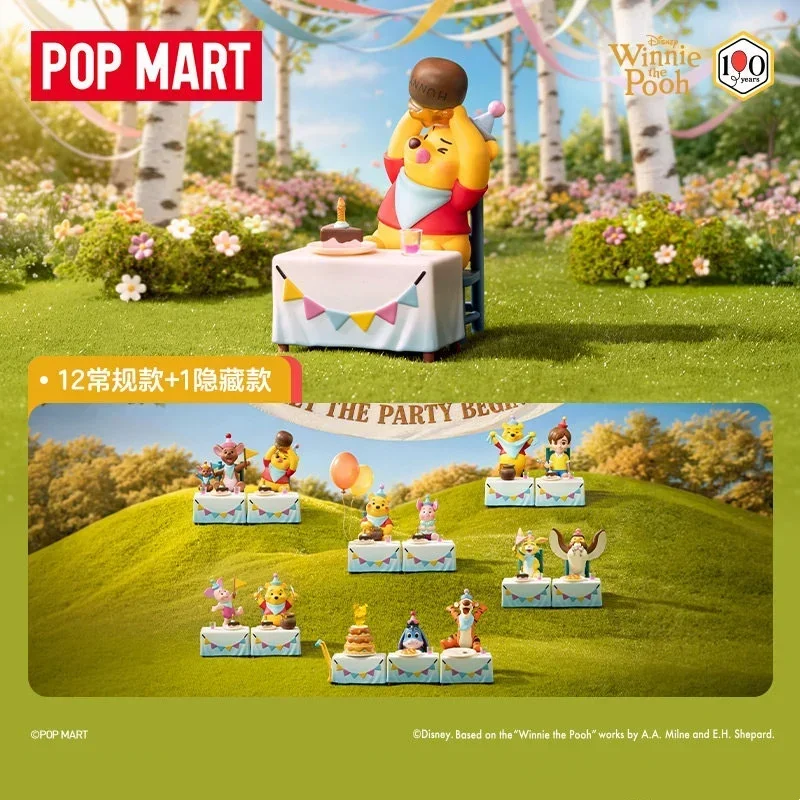 Фото POP MART Disney Winnie The Pooh Let Is Party Series Слепая коробка-сюрприз Официальная оригинальная коллекционная фигурка Настольное украшение №2