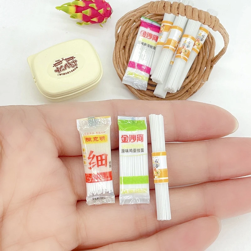 

1:12 Dollhouse Miniature Food Noodles Egg Noodles Model Kitchen Accessories For Doll House Decor Kids Pretend Play Toys