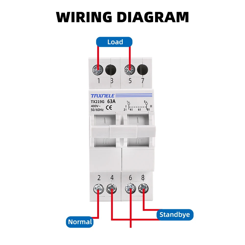 2P 40A 63a MTS Двойной источник питания ручной переключатель изоляции блокировки
