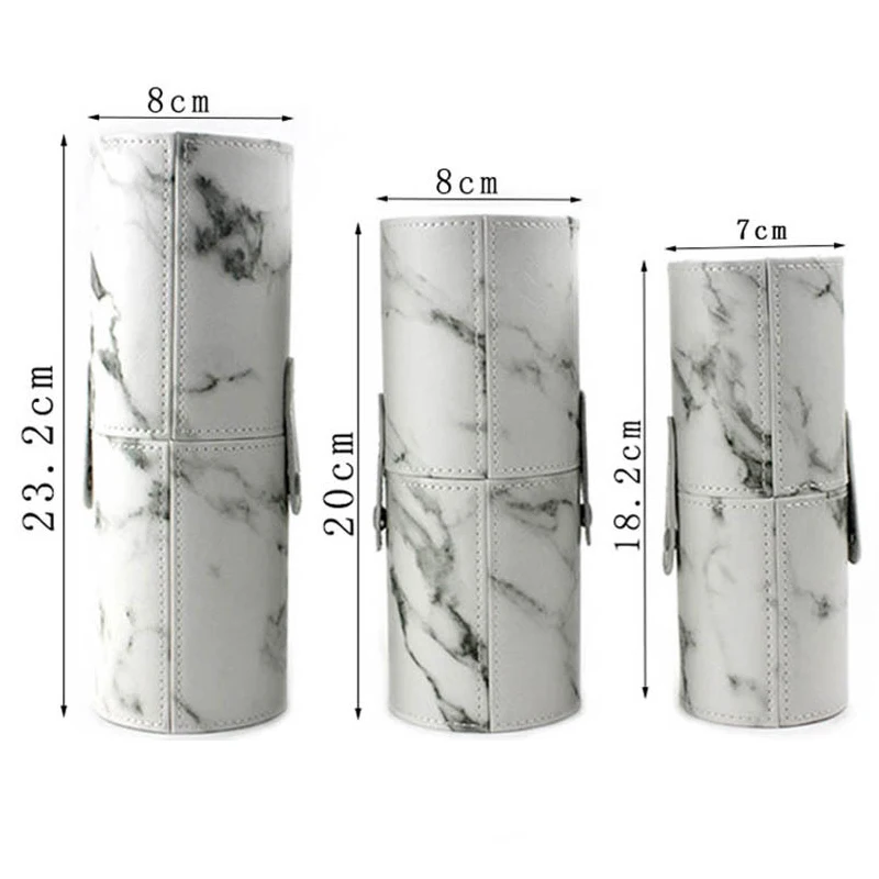 

Сумка-держатель для кистей для макияжа, портативный дорожный пустой контейнер из искусственной кожи для хранения косметических кистей, руч...