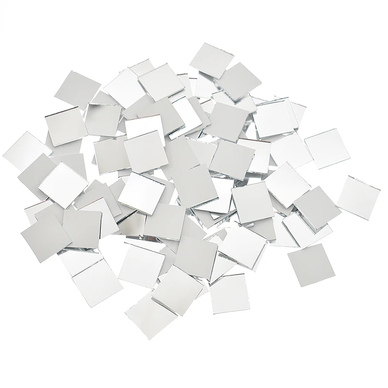 

100Pcs/lot 10x10/15x15mm Mini Square Glass Mirror Mosaic Tiles For Wall Bathroom Diy Home Decoration Crafts