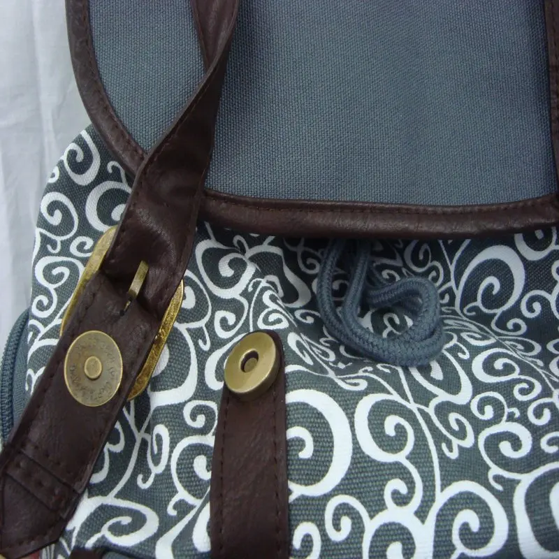 K-Cliffs Canvas Fashion Backpack for Students in Grey, Unisex