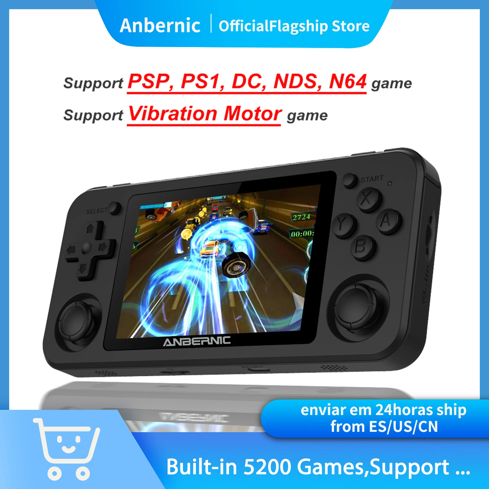 

Ручной игровой плеер ANBERNIC RG351P RG350P 64 Гб Emuelec System PS1 64Bit Game IPS RG351 карманная портативная игровая консоль в стиле ретро