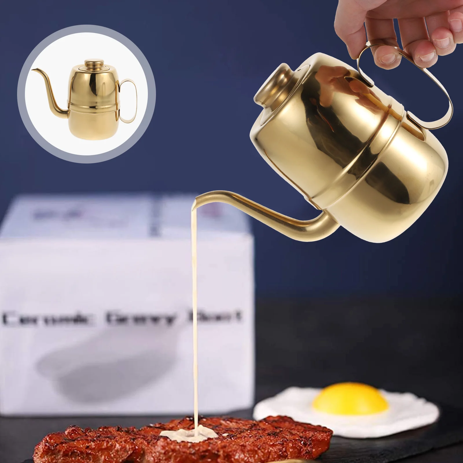 

Oil Dispenser Olive Bottle Stainless Steel Vinegar Cooking Container Kitchen Saucecruet Bottles Soy Pitcher Pot Drip Pourer