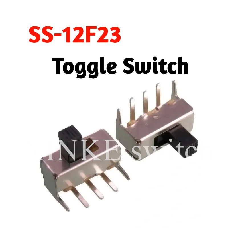 20pcs SS12F23 переключатель горизонтального стандарта 4 мм 5-футовый переключатель 1P2T SPDT Миниатюрный переключатель слайдов