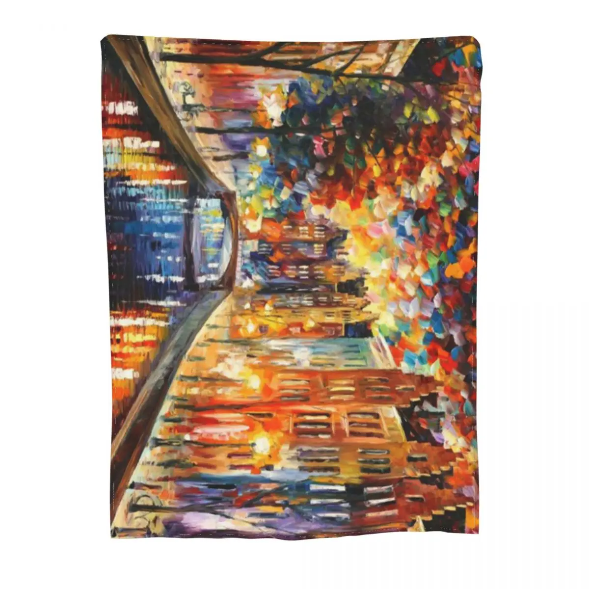 Амстердам-Ночной канал-Leonid Afremov ультра-мягкое Флисовое одеяло