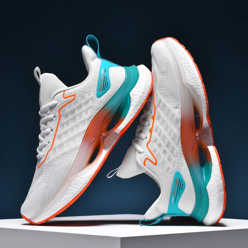 Men Shoes Casual Shoes Men Fashions Male Mesh Shoes Men Sneakers Big Size Zapatillas Hombre Blue 2023 New Sport Blade Shoes 44