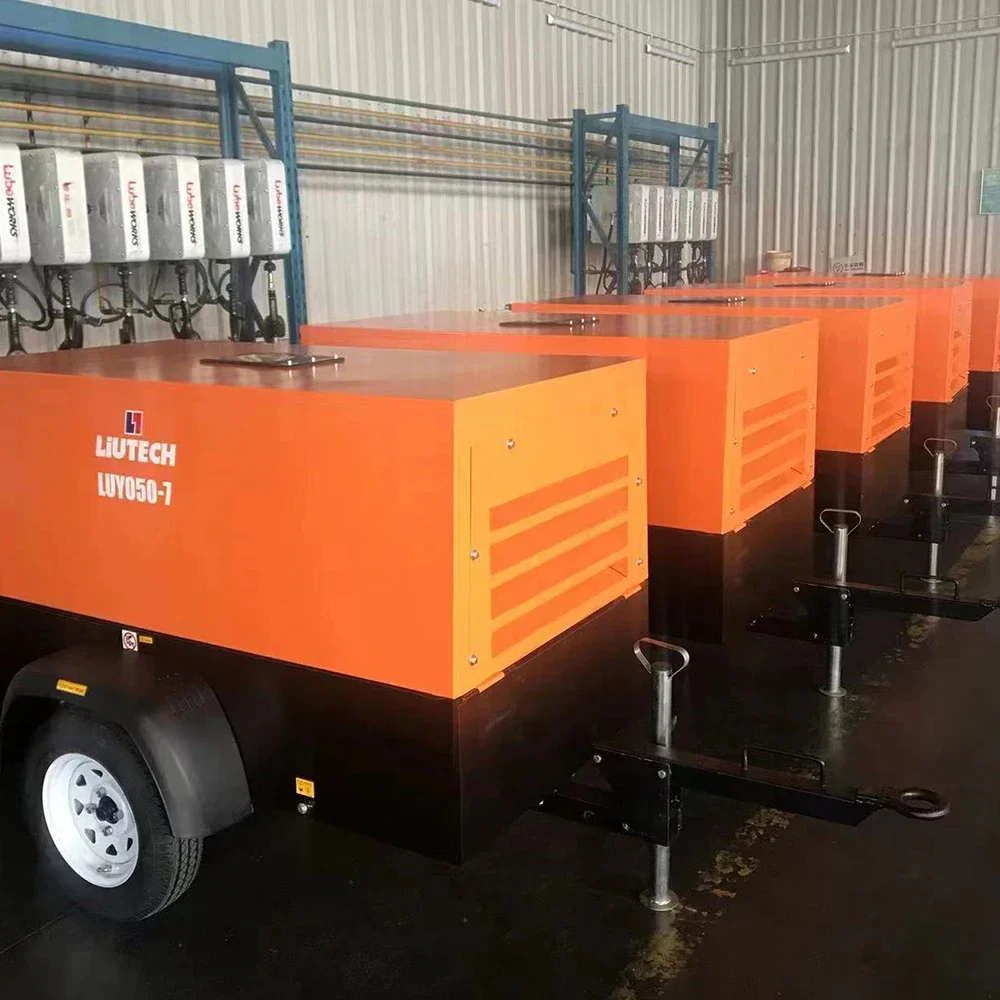 Лидер продаж Liutech воздушный компрессор LUY 050-7 мобильный дизельный 185 cfm 7 бар