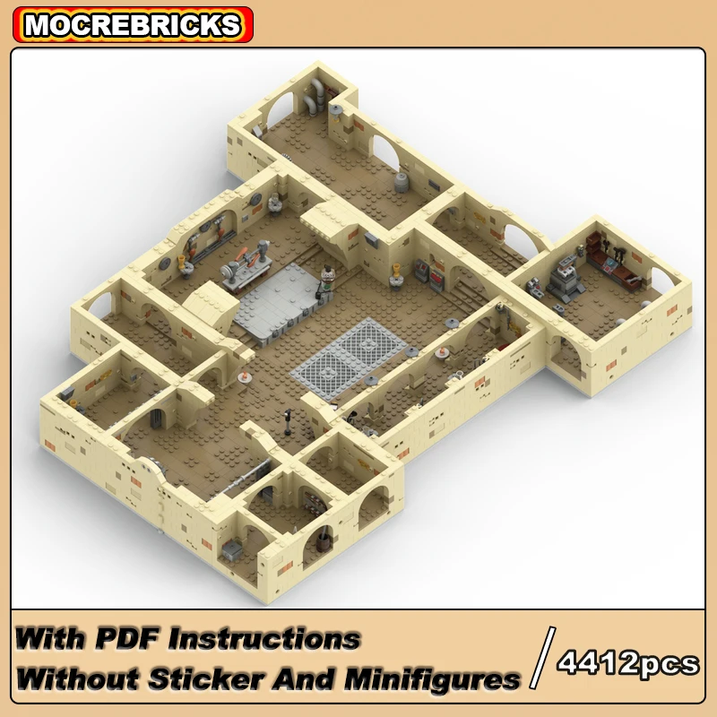 MOC-177564 Звездный фильм пустынный дворец Hutts замок модульная архитектура