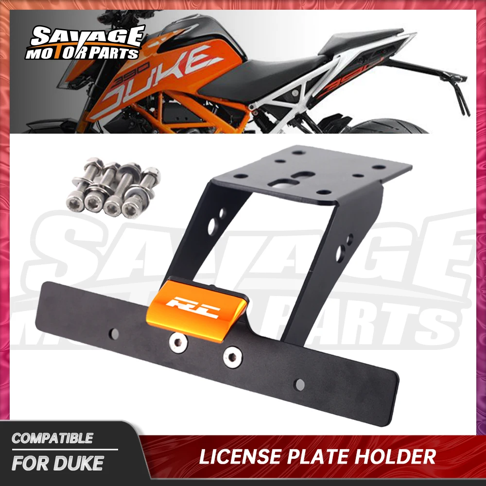 

For DUKE 390 250 200 125 2017-2022 LED License Plate Holder Motorcycle Accessories Rear Tail Tidy Fender Eliminator Kit Bracket