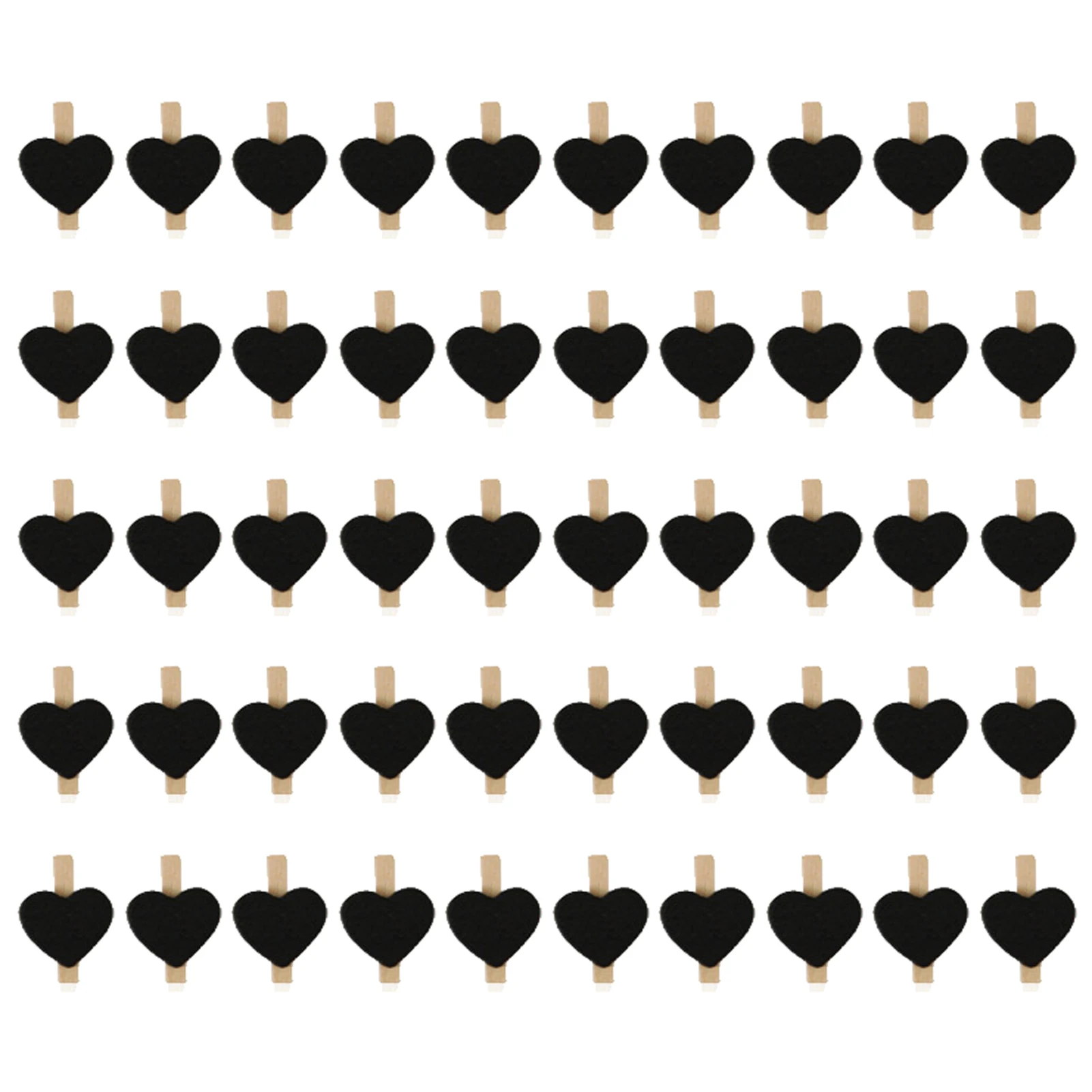 

50pcs Birthday Home Portable Love Heart Wooden Clip Gift Reusable DIY Craft Mini Clothes Peg For Photo Durable Multifunctional