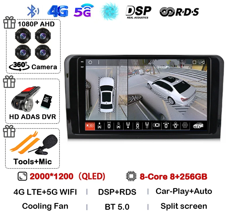 

Автомагнитола для Mercedes Benz W164 ML GL 2005-2012, Android 14, GPS, мультимедийный видеоплеер, стерео, 2DIN, DVD