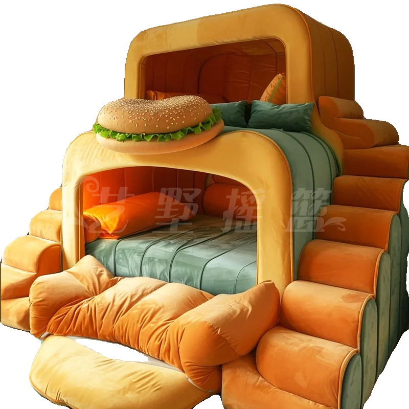 Мягкая кровать-домик на дереве двухъярусная кровать в мультяшной форме