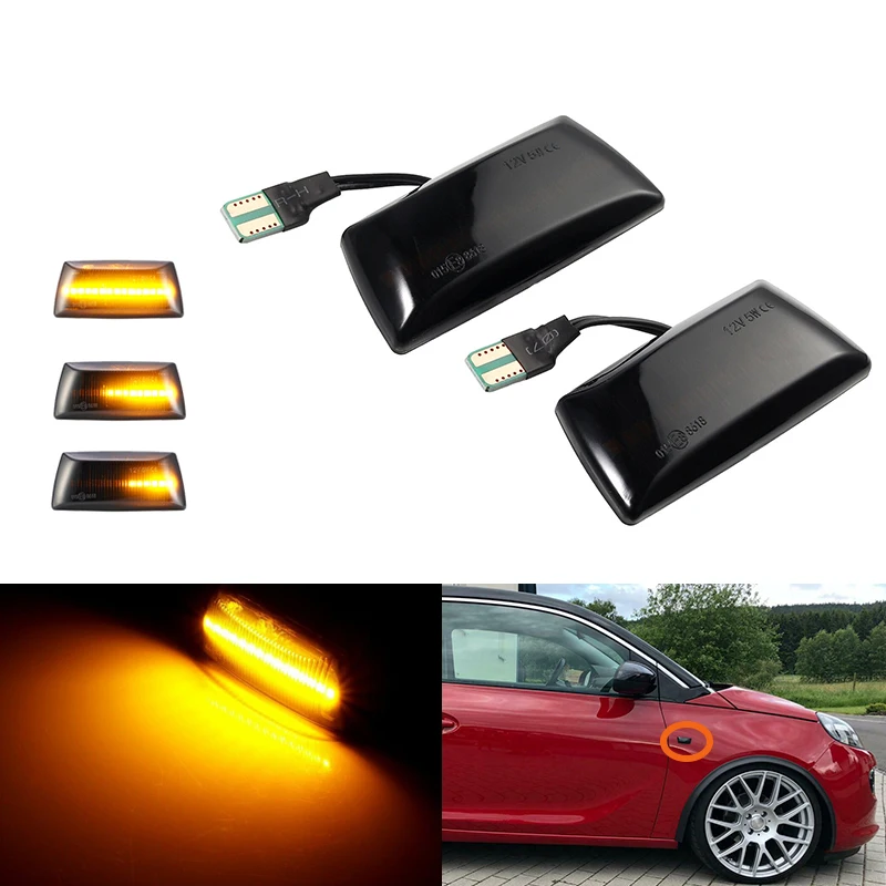 

For Opel Insignia Astra H Zafira B Corsa D Led Dynamic Side Marker Turn Signal Light Sequential Blinker car light accessories