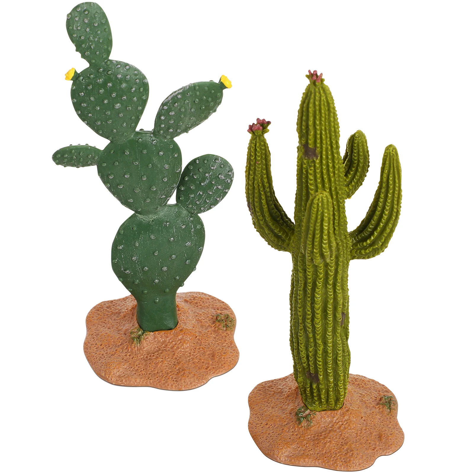 

2 Pcs Simulated Cactus Lifelike Cactus Figurines Desktop Artificial Cactus Modeling Statues