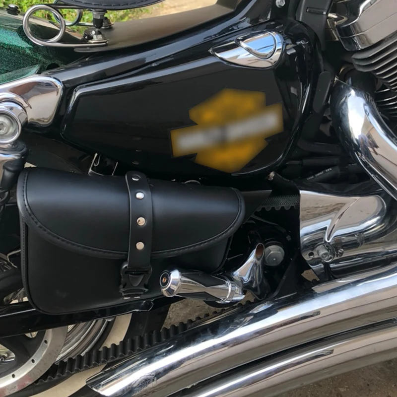 Черная синтетическая кожа левая и правая сторона седло для мотоцикла Harley Sportster