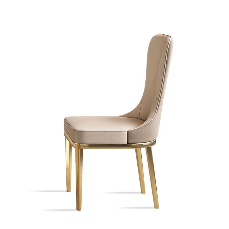 

Dining chair hotel Italian light luxury net red chair nail dressing chair household living room leisure dining chair simple back