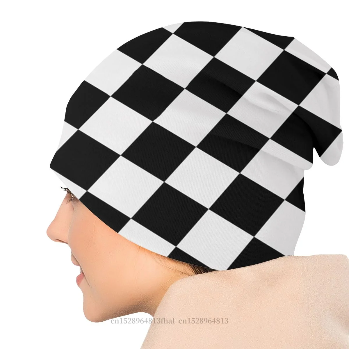 Шапка шахматная доска модные шапки для мужчин и женщин Рок Хип-хоп шапочки Лыжные
