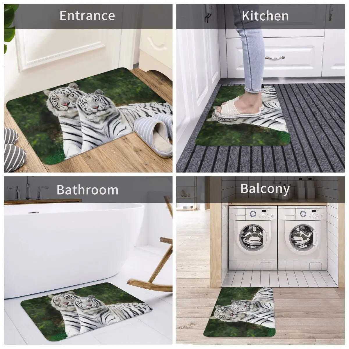 

Door Mat Cute Nature Animal Decor 3D Rug Carpet Bathmat Anti-slip Entrance Living Room Home Kitchen Washable Bathroom Dancing